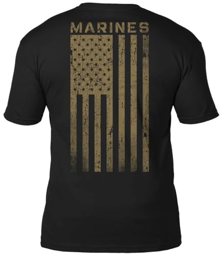 7.62 Design US Marine Corps Tactical Flag USMC T-Shirt, Schwarz, Mittel