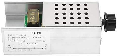 Spannungsregler, Dimmer Motor Speed ​​Controller, Benutzerfreundlicher Spannungsregler für die Steuerung von Lichthelligkeit oder Geschwindigkeit, 6000W AC 220 V SCR-Controller