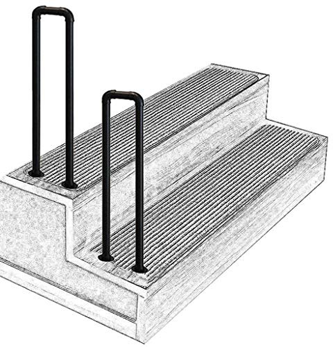 Schwarzes Metall Transitional il für Zement Beton Stufen und Holzstufen Außentreppen Treppe il Streik für Außenstufen Treppengeländer Hand Rafor Balkone Terrasse Transitional Schwarz