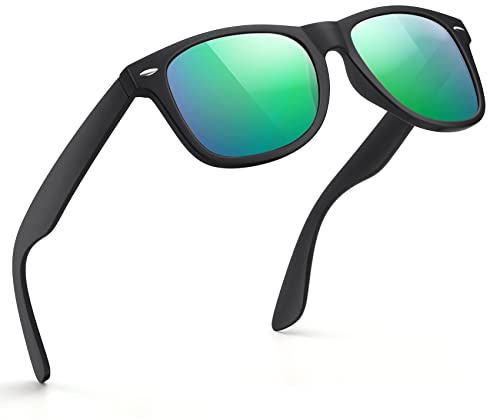 Glapeame Polarisiert Sonnenbrille Herren Damen-Sunglasses Men-Sportbrille | Sonnenbrillen,Schwarz,Unisex,Retro,Klassische,Polarisierte,Fahren Camping,Outdoor,Angeln,Reise,Wandern