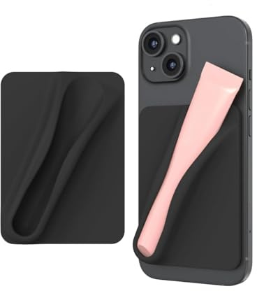 FUGLUS Lipgloss-Schutzhülle für Handy, Magnetisch, Schwarz | Seidiges Silikon, Magnetischer Typ, Kompatibel mit iPhone, Kompatibel mit Samsung, Galaxy, Android-Smartphones