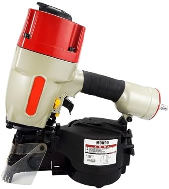 Industrial Pneumatic Tool MCN55 MCN70 MCN80 MCN90 Coil Nailer Roll Nail Gun for Pallet Framing for Beginners DIY Use(MCN55)