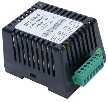 Naroote Cargador de Batería del Generador, Módulo de Cargador Inteligente Automático de 12V 24V, para Baterías del Generador Entrada de 170 a 300V