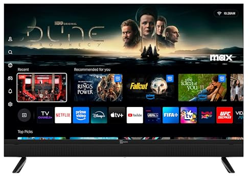 TELE System SONIC32FL SMV15 Smart TV 32” con Soundbar 40W, Apple AirPlay, Hotel Mode, VIDAA, Wi-Fi, DVB-T2/S2/C, Certificato CAM tivùsat, Doppio Telecomando