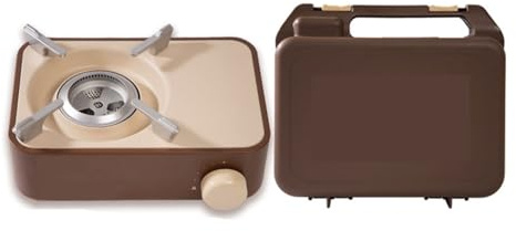 SMTYXS Cuisinière À Gaz De Camping MINI Four Cassette Fournitures En Plein Air Portable Barbecue Pique-nique Brûleur Facile à Cuisiner(Coffee)