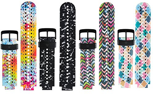 Fit-power Bracelet de rechange pour montre connectée Garmin Forerunner 220/230/235/620/630, taille unique (lot de 4)