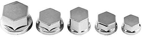 Motorrad Schraubkappe, Qiilu Motorrad Schraubenmutter, 30 Stücke Motorrad Schraube Mutter Bolzen Kappe Abdeckung Dekoration (Silber)