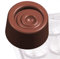 Contacto Pralinenform Glatter Kegel für 21 Pralinen Ø 28 x 17 mm, große Formplatte 27,5 x 13,5 x 2,5 cm aus Kunststoff, transparent
