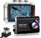 Apexcam Action cam 4K 20MP Sportkamera EIS WiFi wasserdichte Unterwasserkamera 40M Externes Mikrofon 2.0'LCD 170 ° Weitwinkel 2,4G Fernbedienung 2x1200mAh-Batterien und andere