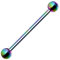 viva-adorno Barbell Piercing Stab Industrial Ohrpiercing Cartilage Stecker Hantel Edelstahl beschichtet Z310i, 1,6x38x5mm, Regenbogen