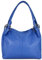 Belli italienische Leder Schultertasche Damentasche Handtasche Shopper Lilly in royal blau - 33x28x14 cm (B x H x T)