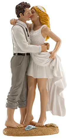 Dekora - Figurine Gateau Mariage Jeune Couple à la Plage Multicolore 305226
