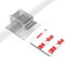 Cable Clips with Strong Self-Adhesive, XIAOXI R Shape Cord Organizer Cable Management for TV PC Wire Holder Ties Sticky Tidy and Wire - 40 Pcs (Transparent)