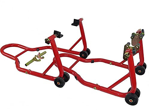 Montageständer Motorradständer Set VA/HA Rot kompatibel mit YAMAHA YZF-R6 2008-2016 RJ15