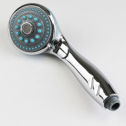 ALYHYB Handbrause aus poliertem Hochdruck-Chrom für Low-Flow-Duschen - Wassersparender Duschkopf mit 5 Strahlarten Badezimmerzubehör