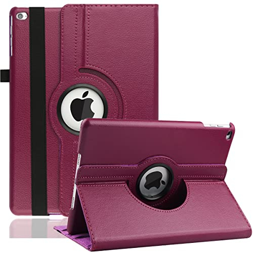 Étui rotatif pour iPad 9,7 6e génération, 5e génération/iPad Air 2/iPad Air – Support rotatif à 360 degrés, coque de protection avec mise en veille automatique pour iPad 9.7 2018 et 2017/iPad Air