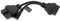 System-S OBD Kabel 20 cm OBD 2 Buchse für Mitsubishi 12pin in Schwarz für Auto Diagnose