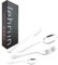 Lebrun Couverts - Ménagère MOZART et Service 24 Pièces - Service de Table - Acier Inox - Fourchettes - Cuillères - Couteaux Steak - Set Couvert Cuisine - Couverts de Table - 6 Personnes