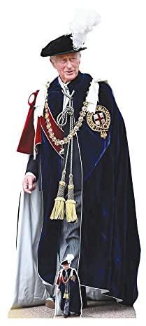 Star Cutouts SC4385 King Charles Coronation Decoration - King Charles III Cardboard Cut Out - Professional Print Quality - With Free Mini King Charles Coronation Cutout
