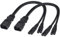 AAOTOKK(2-Pack) IEC 320 C14 à Double C7 Y Splitter câble Adaptateur Secteur 10A 125V IEC 3 Pôles Mâle à 2X2 Pôles Femelle Figure 8 Fiche pour TV LED etc Convertisseur(0.3m/1Pied)(C14 à 2xC7)