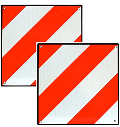 Placa V20 ABS (Pack 2 Uds.) Flexible. Especial Portabicicletas y Carga Saliente. 50 X 50 cm HOMOLOGADA. con Protección Anti Arañazos.