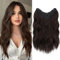 TESS Clip in Extensions Gewellt, 45 cm Haarverlängerung Clip in Mittelbraun Kunsthaar Einteiler mit 5 Clips Haarteil Extensions U-Form