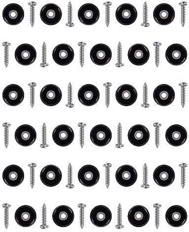 Tycoonest 30 PCS Cutting Board Feet with Screws, D22x18xH10mm Rubber Feet Bumper Floor Protector for Chopping Board, Furniture, Electronics and Appliances