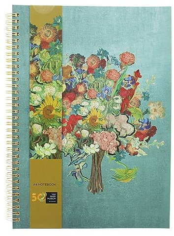 Blueprint Collections Van Gogh A4 Notebook | Wirebound Notebook | A4 Lined Notebook | Journal | Writing Pad | A4 Notepad | A4 Wired Notebook | Stationary Supplies | Stationery
