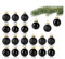 com-four® 20x Christbaumkugeln - kleine Weihnachtskugeln aus echtem Glas für Weihnachten - Baumschmuck für die Weihnachtstanne - Ø 3 cm