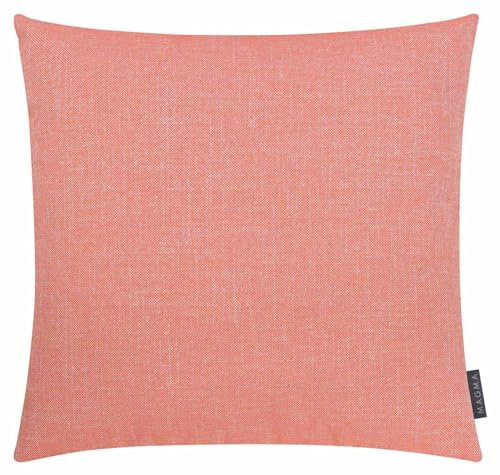 Home4You Kissenhülle - Koralle - Baumwolle - Polyester - 50 x 50 cm - mit Reißverschluss