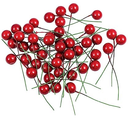 IMIKEYA Beerenzweige 100st Weihnachtsbaumschmuck Beeren Weihnachtsdeko Wohnkultur Rote Gefälschte Beere Rote Frucht Weihnachten