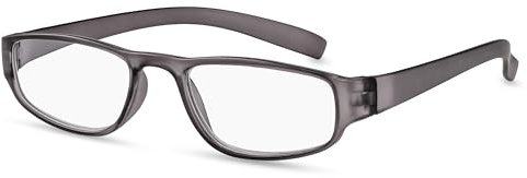 FILTRAL Extrem leichte Lesebrille in der Trendfarbe Grau/Moderne eckige Lesehilfe für Damen & Herren/+1,50 dpt F4567514