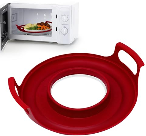 Microwave Cools Caddy With Handles - Microwave Cookware Plate Round Plate With Handles | Microwave Bowl Holder For Hot Food | Heat Resistant Microwave Handle Tray For Bowls,plates And Microwave Meals