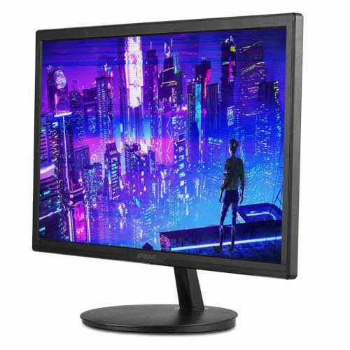 HUIOP Monitor LED ultra sottile da 22 pollici ad alta chiarezza 16:9 300 cd/m2 compatibile con monitor da scrivania HDMI Eye Care con risoluzione 1920 x 1080 75 Hz tempo di risposta 1 ms interfaccia