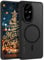 BENTOBEN Coque pour Honor 200 Pro 5G Etui Magnétique avec Protection Antichoc Complète,Dos Mat Translucide Anti Rayures Doux pour la Peau Housse Honor 200 Pro 5G 6.78-Noir