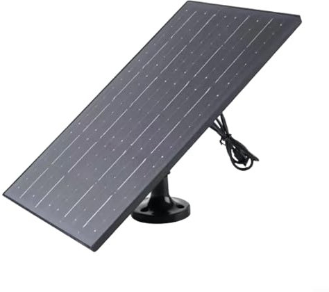 snowchecking Panneau solaire 10 W 5 V pour caméras de sécurité, panneau solaire, panneau avec port USB et USB-C IP65