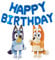 Toyland® Bluey & Bingo Foil Balloon Pack - 2 x 80cm (32) Globos de personajes y 1 x 16 Banner de globos de feliz cumpleaños azul - Decoraciones para fiestas infantiles