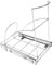 MagiDeal Étagère coulissante pour poubelle, support pour poubelle, étagère coulissante robuste sous l'armoire, étagère coulissante pour poubelle de cuisine, Argent