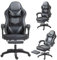 Frixovel Chaise Gaming - Siège Gaming avec Repose-Pied - Fauteuil Gaming avec Soutien Lombaire et Appui-tête (Noir et Gris)