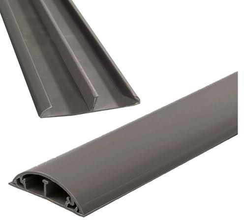x5 pz. Canalina portacavi calpestabile per cavi elettrici internet telefono uffici negozi GRIGIO 2 metri 50x12 mm con separa cavi kit 10 metri