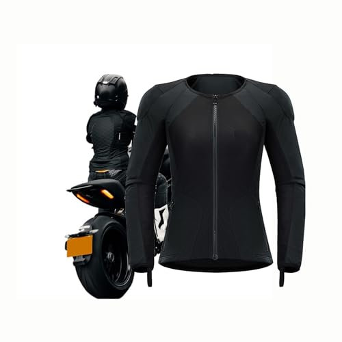 Veste De Moto D'été for Femme - Doublure En Maille Respirante, Protections (dos/coudes/épaules)(Nero,M)