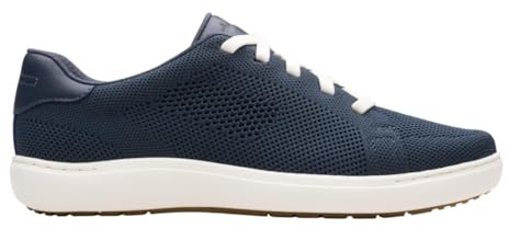 Clarks Women's Nalle Lace Sneaker, Navy Knit, 3 UK