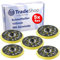 Trade-Shop Lot de 5 plateaux de ponçage 150 mm compatibles avec ponceuse excentrique Trade-Shop BO6030 BO6040, compatibles avec Festool RO1 ET2 ES150 ETS150