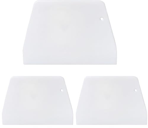 IBXWMNG 3 Pièces Corne Patisserie,Grattoir à Pâte en Plastique Coupe pâte Alimentaire, Plastique Racloir Patisserie Spatules pour Pain Cuisine, Pâtisserie, Crêpes,pour Pate Fromage Chocolat