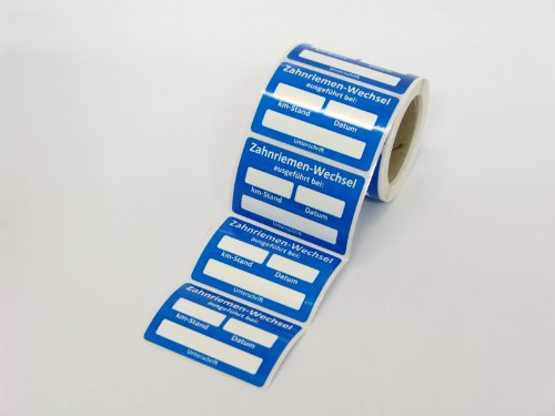 Kundendienst Aufkleber Serviceaufkleber Inspektionsaufkleber (250 Stück, Zahnriemenwechsel)