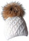 MERRYLAND Mütze Echtfellbommel Pudelmütze ECHTFELL Bommelmütze Hat Real Fur Pompom Beanie Fellbommel Echt Fell Strickmütze Bommel Pelzbommel Waschbär Raccoon Pelz