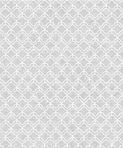 Grandeco Orion Geometric 70 s Inspired Damask Motif Metallic Wallpaper