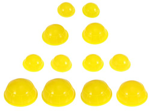 HEALIFTY Set per coppettazione in silicone Massaggio sottovuoto cinese Massaggianti strumenti per il viso corpo coppettazione coppe 12 pz (giallo)