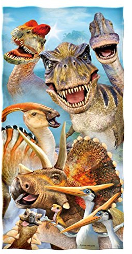 YISUMEI - Badetuch - Dinosaurier Selfie - 70 cm x 140 cm Strandtuch