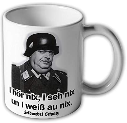 Tasse Feldwebel Schultz ein Käfig voller Helden TV Kult Humor Zitat #30577